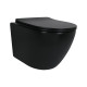 Qtap Унітаз підвісний Robin New Ultra Quiet безобідковий з сидінням Soft-close MATT BLACK QT13332381АSMB
