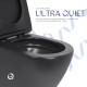 Qtap Унітаз підвісний Robin New Ultra Quiet безобідковий з сидінням Soft-close MATT BLACK QT13332381АSMB