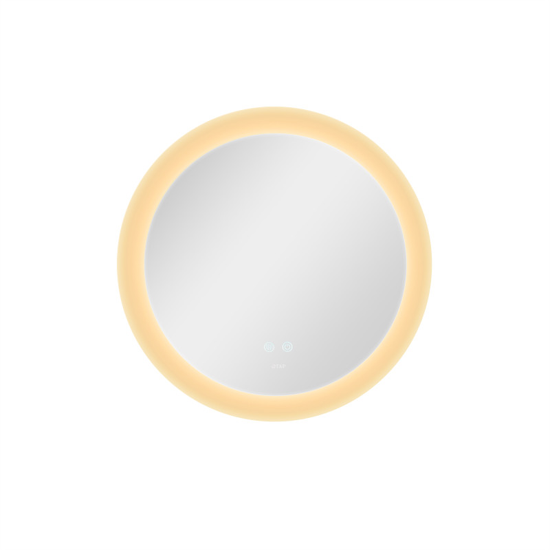 Qtap Дзеркало Taurus R600 з LED-підсвічуванням Touch, з антизапотіванням, з димером, рег. темп. кольору (3000-6500K) QT2478R607