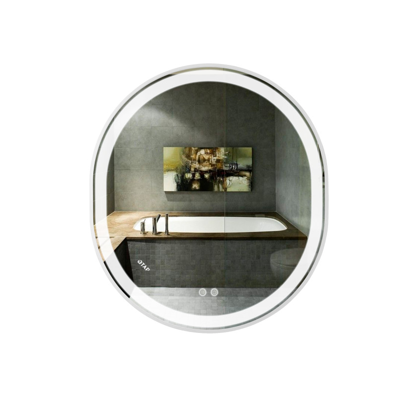 Qtap Дзеркало Gemini 800х700 з LED-підсвічуванням Touch, з антизапотіванням, з димером, рег. темп. кольору (3000-6500K) Reverse QT2578R8071W