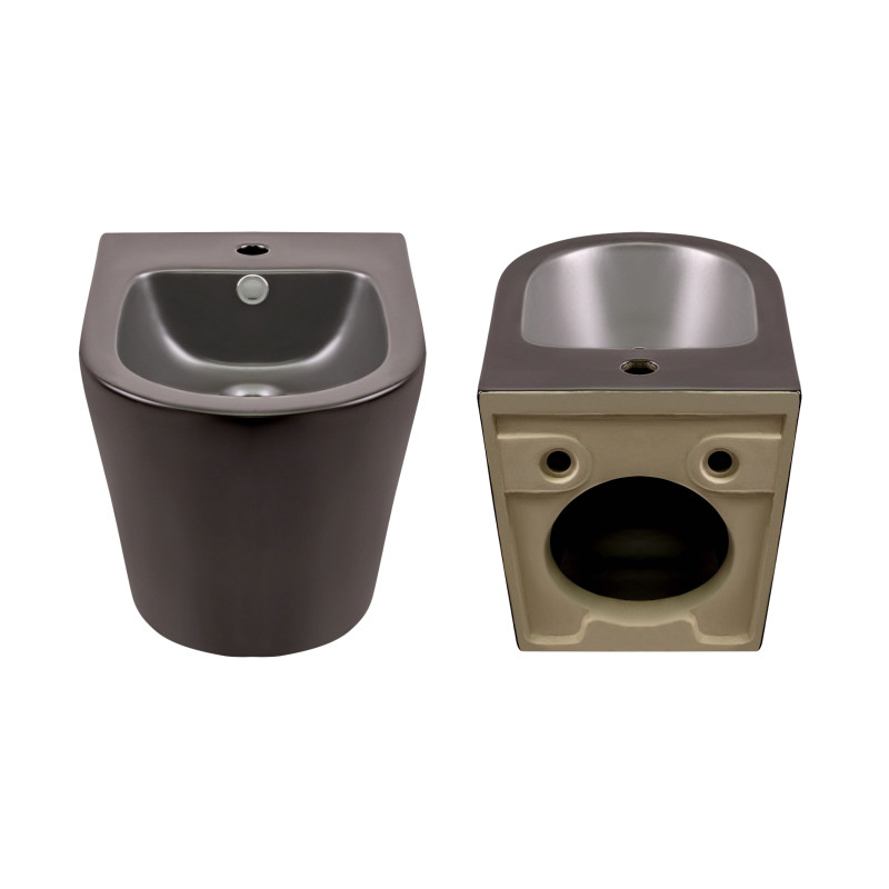 Qtap Комплект Scorpio Matt Black 2 в 1: унітаз підвісний Ultra Quiet QT14332380AMB + біде підвісне QT1455053FMB