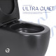 Qtap Унітаз підлоговий Robin Ultra Quiet безобідковий з сидінням Soft-close MATT BLACK QT13226083AMB