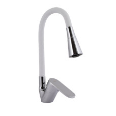 Lidz Змішувач для кухні Tani 008F3 з гнучким виливом (k40) LDTAN008F3WCR37037 White / Chrome