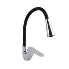 Lidz Змішувач для кухні Tani 008F3 з гнучким виливом (k40) LDTAN008F3BCR39484 Black / Chrome