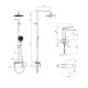 Qtap Комплект змішувачів Slavonice: Душова система QTSLA111BLM45911 + Змішувач для раковини QTSLA1042103B