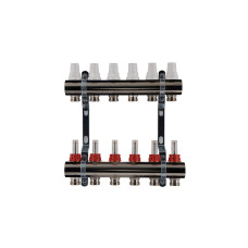 Колектор з витратомірами SD Plus 1" 6 виходів SDO235W6