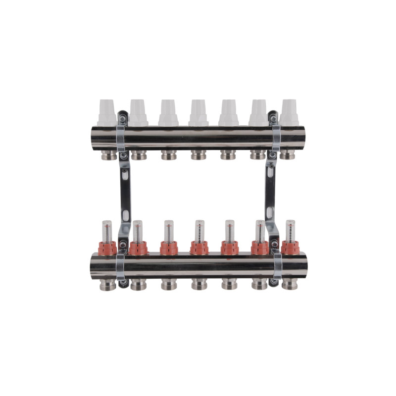 Колектор з витратомірами SD Plus 1" 7 виходів SDO235W7