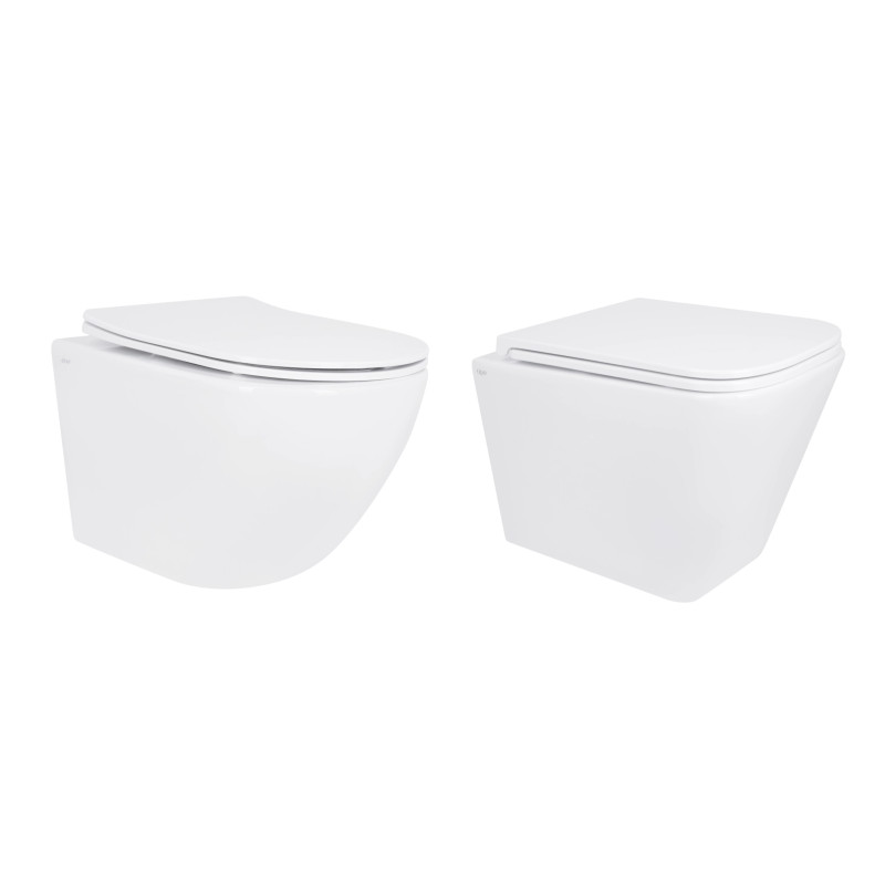 Qtap Акційний набір: Унітаз підвісний Jay Ultra Quiet QT07335177W 485х360х320 + Tern Ultra Quiet QT17332303ASW 490x365x325