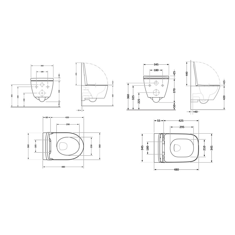 Qtap Акційний набір: Унітаз підвісний Jay Ultra Quiet QT07335177W 485х360х320 + Tern Ultra Quiet QT17332303ASW 490x365x325