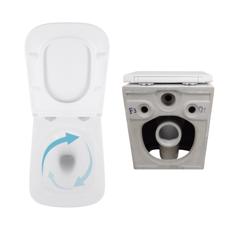 Qtap Акційний набір: Унітаз підвісний Jay Ultra Quiet QT07335177W 485х360х320 + Tern Ultra Quiet QT17332303ASW 490x365x325