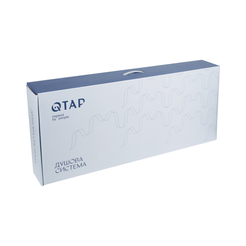 Qtap Душова система універсальна Swan Cascada на три споживача (з виливом) QTSWA111CRW45570 Chrome/White