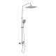 Qtap Душова система універсальна Presto на три споживача (з виливом) QTPRE111CRM45575 Chrome