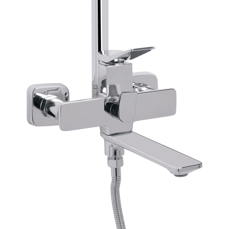 Qtap Душова система універсальна Presto на три споживача (з виливом) QTPRE111CRM45575 Chrome