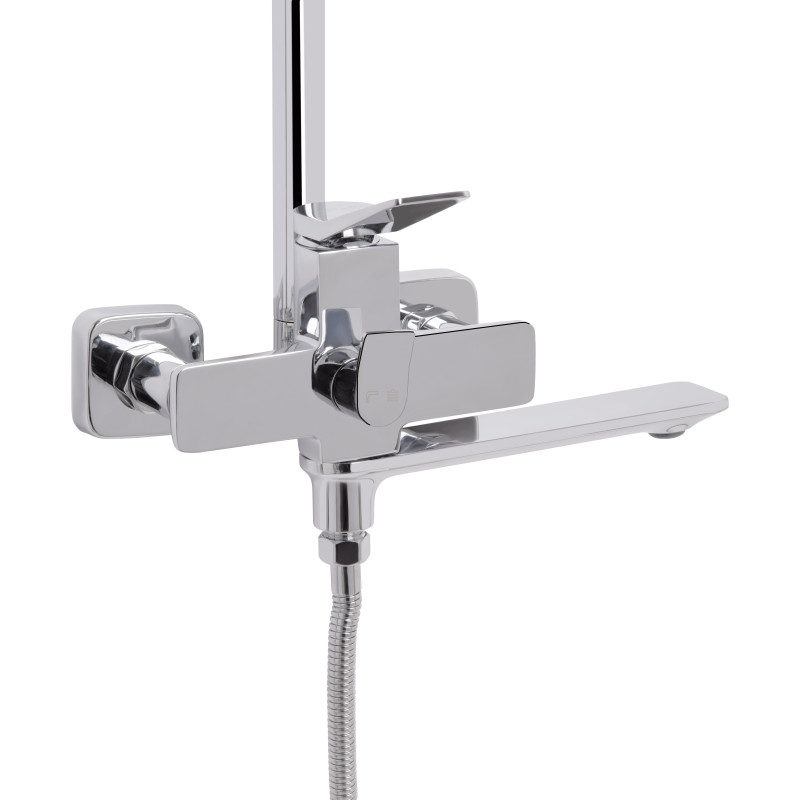 Qtap Душова система універсальна Presto на три споживача (з виливом) QTPRE111CRM45575 Chrome