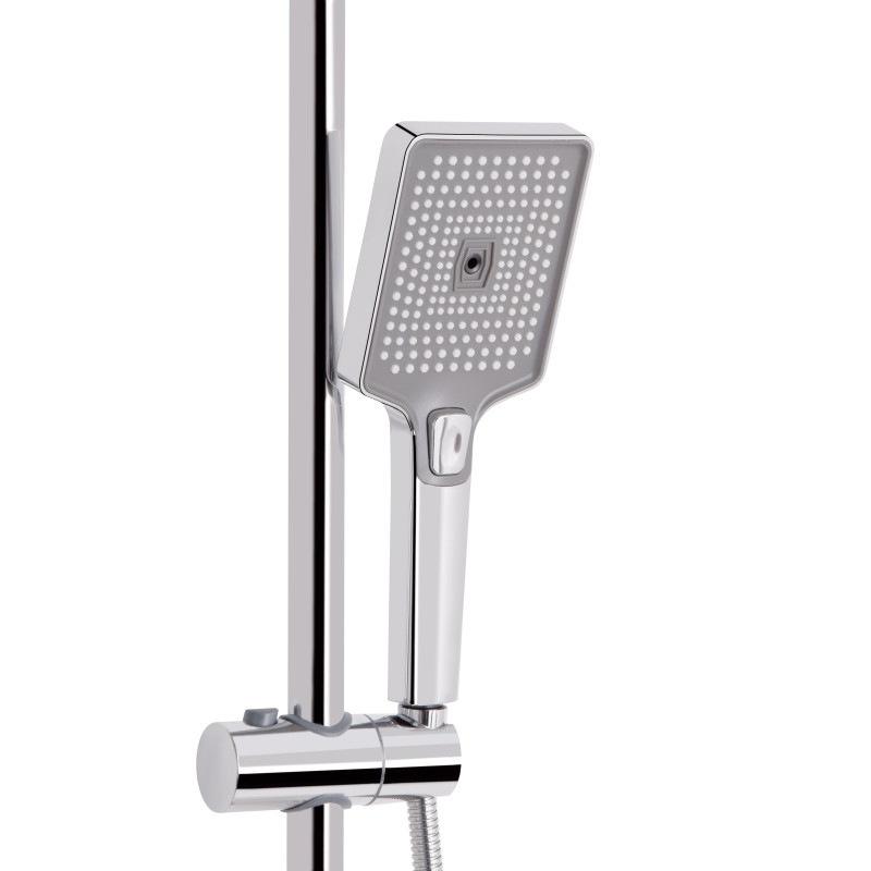 Qtap Душова система універсальна Presto на три споживача (з виливом) QTPRE111CRM45575 Chrome