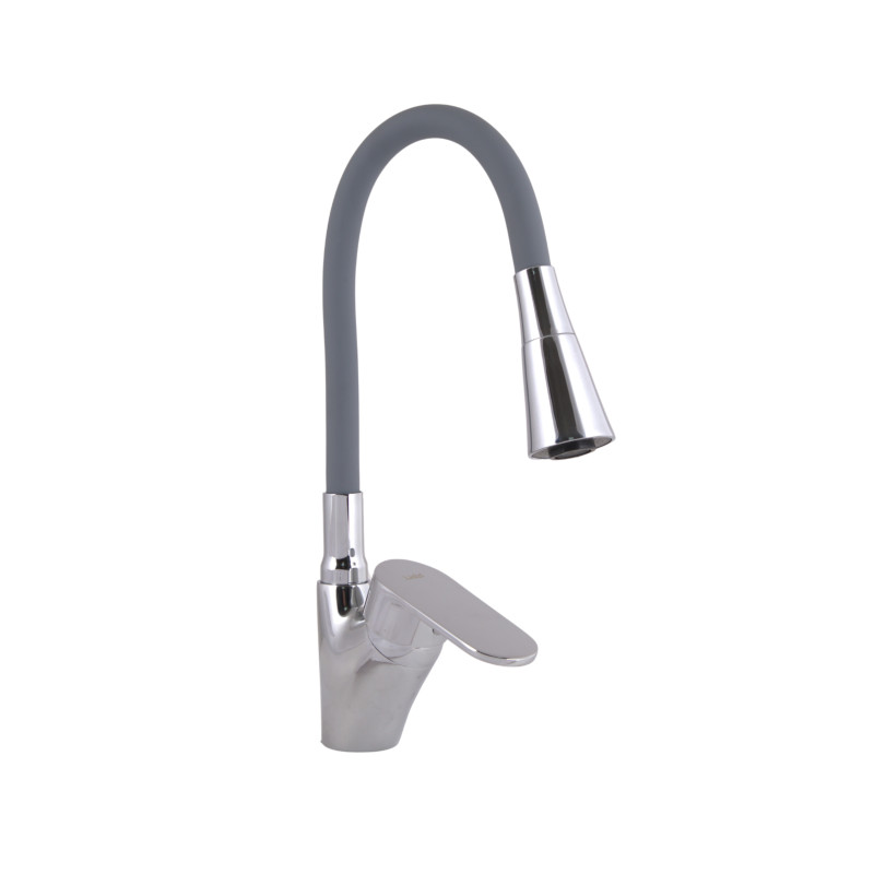Lidz Змішувач для кухні Tani 007F3 з гнучким виливом (k40) LDTAN007F3GCR31869 Grey / Chrome