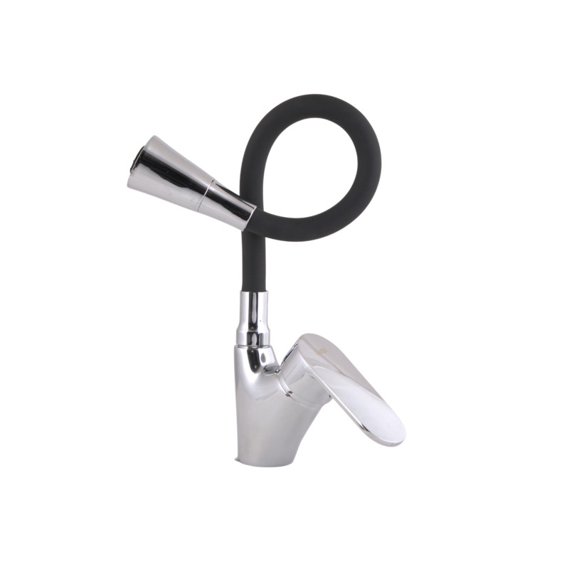 Lidz Змішувач для кухні Tani 007F3 з гнучким виливом (k40) LDTAN007F3BCR37649 Black / Chrome