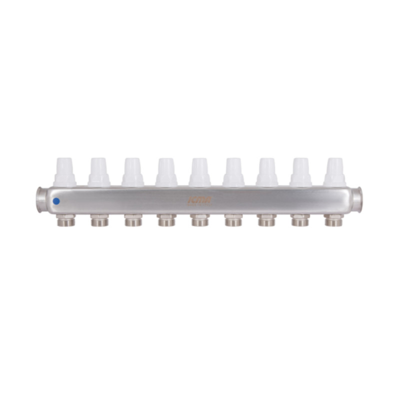 Колектор з витратомірами (нерж.) 1" х9 Icma № К073