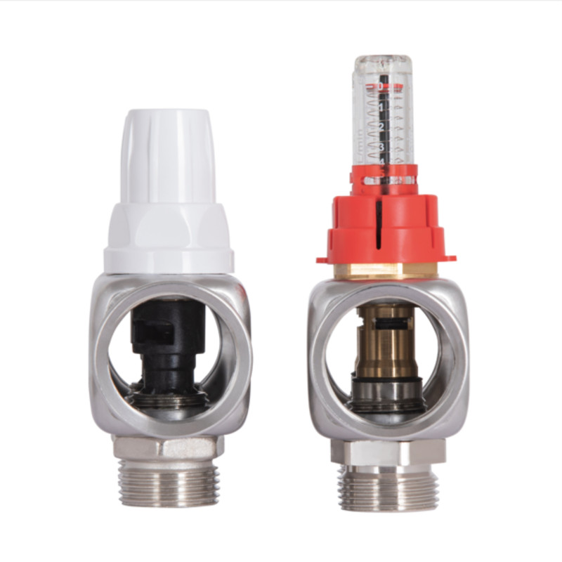 Колектор Icma № К073 з витратомірами (нерж.) 1" х 3/4" на 2 виходи