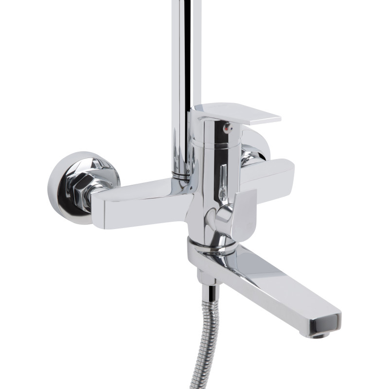 Qtap Душова система універсальна Stenava New на три споживача (з виливом) QTSTE111CRM45538 Chrome