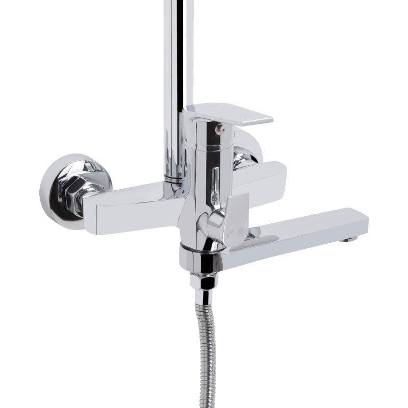 Qtap Душова система універсальна Stenava New на три споживача (з виливом) QTSTE111CRM45538 Chrome