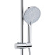 Qtap Душова система універсальна Stenava New на три споживача (з виливом) QTSTE111CRM45538 Chrome