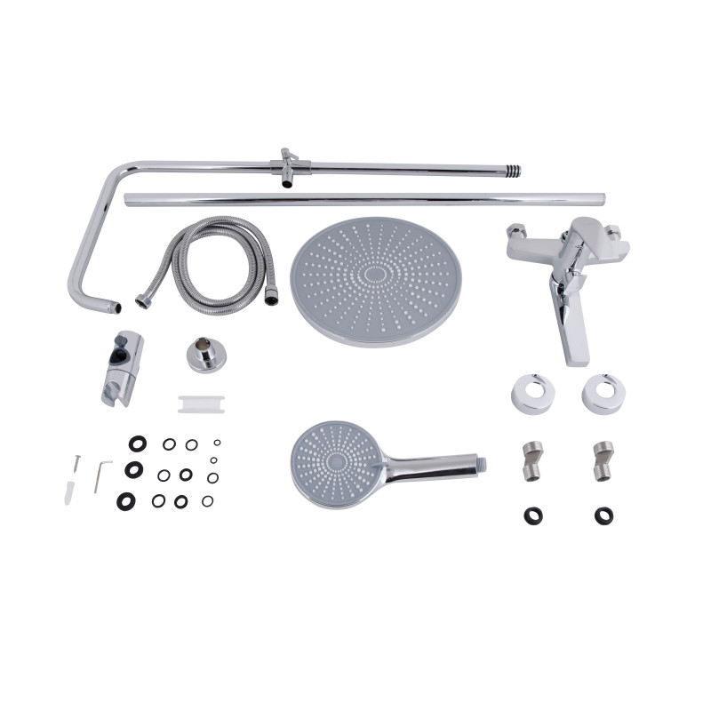 Qtap Душова система універсальна Stenava New на три споживача (з виливом) QTSTE111CRM45538 Chrome