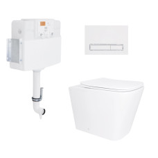 Готове рішення для ванної кімнати: Унітаз напольний Tern Ultra Quiet QT17223303AW + інсталяція QT0122490S+ клавіша QT0111M08V1384W