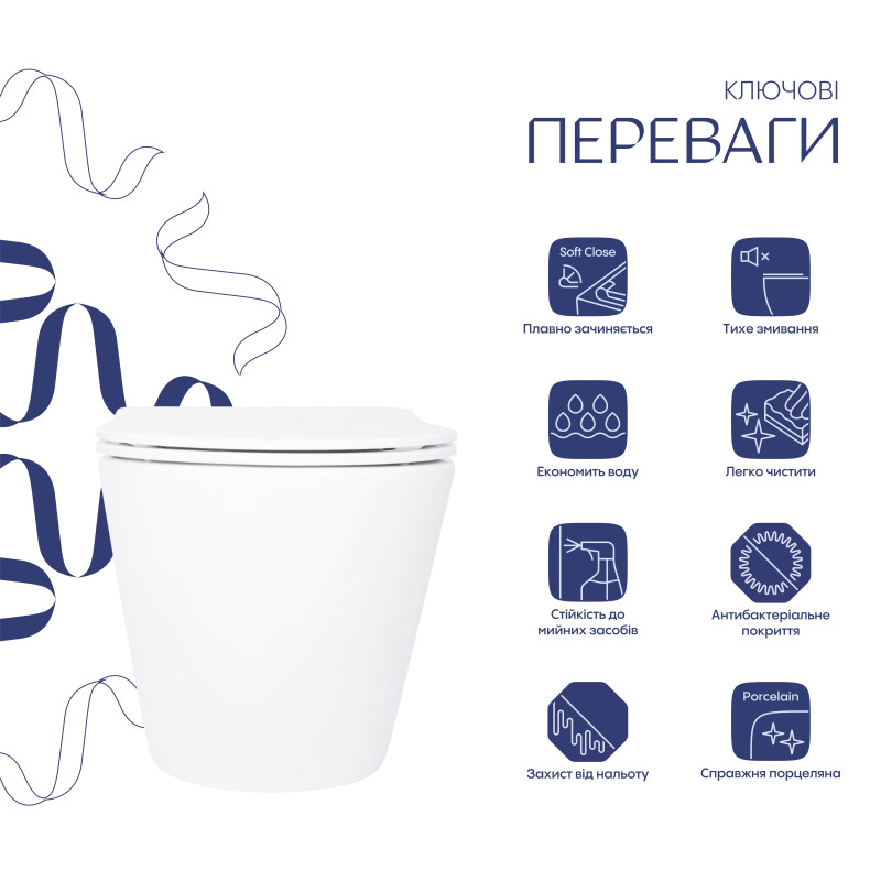 Qtap Готове рішення для ванної кімнати: Унітаз напольний Robin Ultra Quiet QT13223381AW + інсталяція QT0122490S+ клавіша QT0111M08V1384W