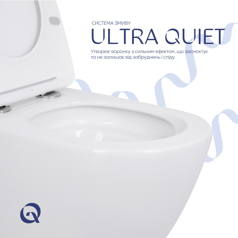 Qtap Готове рішення для ванної кімнати: Унітаз напольний Robin Ultra Quiet QT13223381AW + інсталяція QT0122490S+ клавіша QT0111M08V1384W