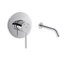 Qtap Комплект для умивальника Spring Chrome: Змішувач QTSPRCRM 0101 + вилив QTVYT246CRM45930