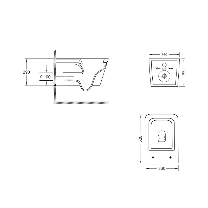 Qtap Унітаз підвісний Crow безобідковий з сідінням Soft-close QT05335170W
