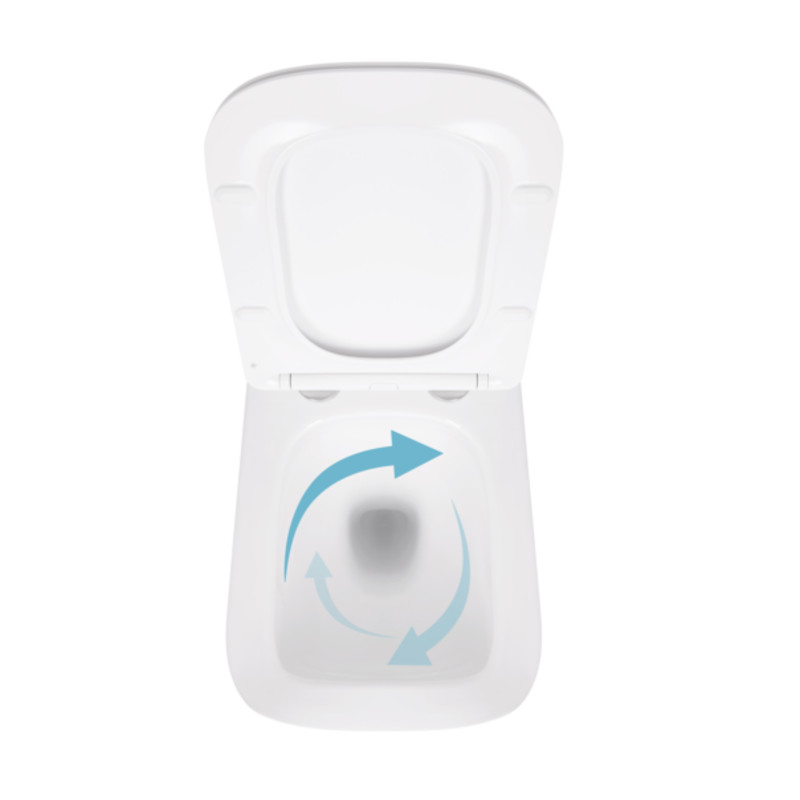 Qtap Унітаз підвісний Crow безобідковий з сідінням Soft-close QT05335170W