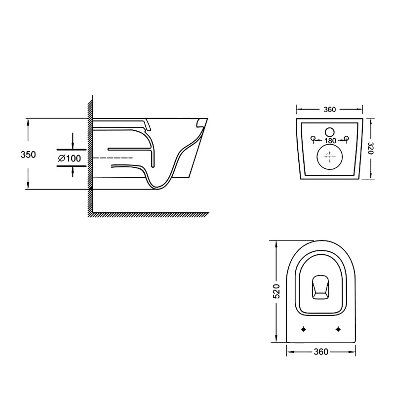 Qtap Унітаз підвісний Swan безобідковий з сідінням Soft-close QT16335180W