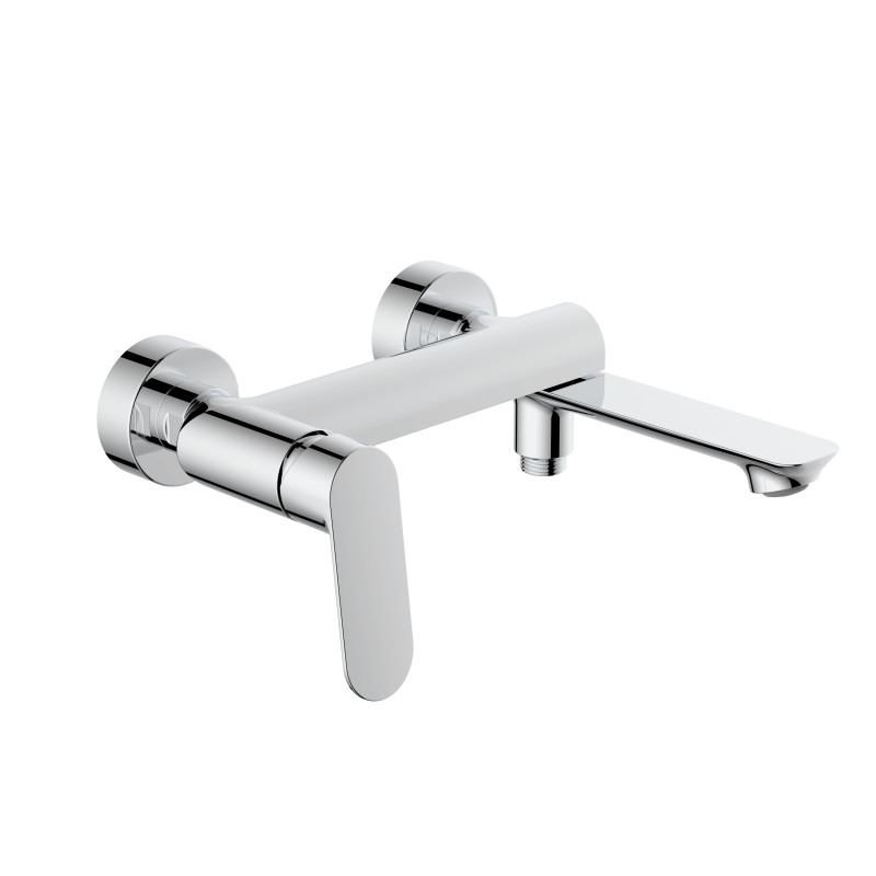 Qtap Змішувач для ванни Evia з поворотним виливом (з душовим гарнітуром) QTEVI260CRM47578 Chrome