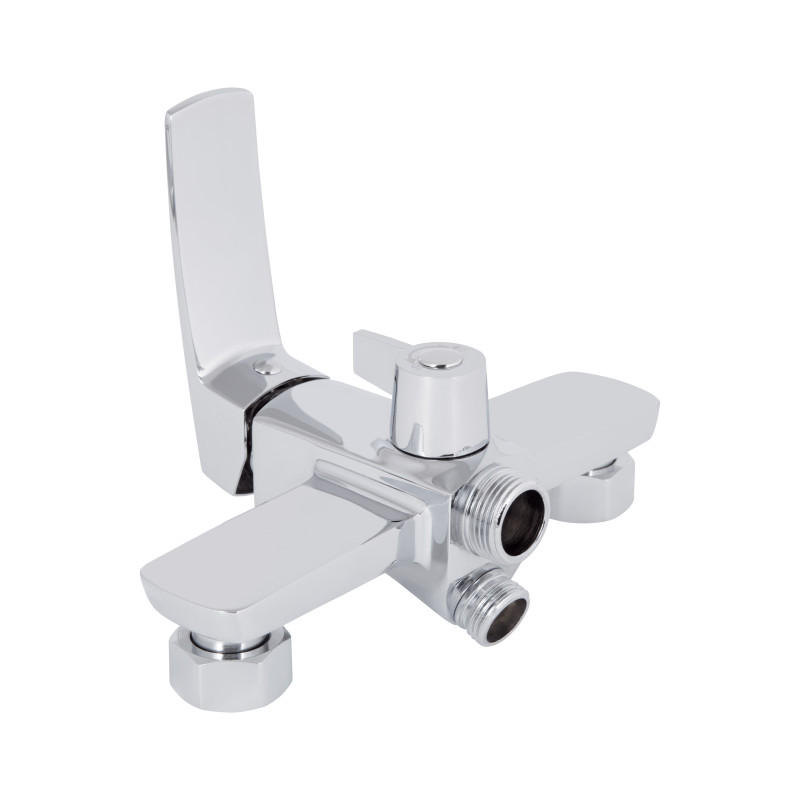 Qtap Змішувач для ванни Tern з довгим поворотним виливом (з душовим гарнітуром) QTTER260CRM47587 Chrome