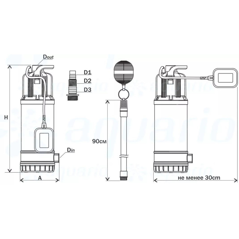 PEDROLLO Занурювальний дренажний насос TOP MULTI 2 – EVO без поплавка (кабель 10м) 48TPM08MA1U