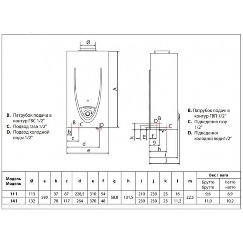 ARISTON Газовая колонка Ariston FAST EVO ONT B 11 NG RU (3632047)