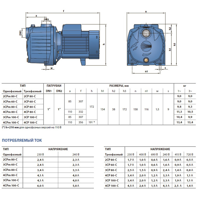 Насос відцентровий Pedrollo 2CPm 25/14A
