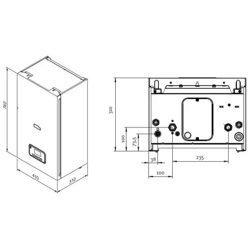 PROTHERM RAY 18 KE /14 EU (6 + 6 + 6 кВт) Котел електричний опалювальний настінний (380 В) з шиною eBus (0010023674)