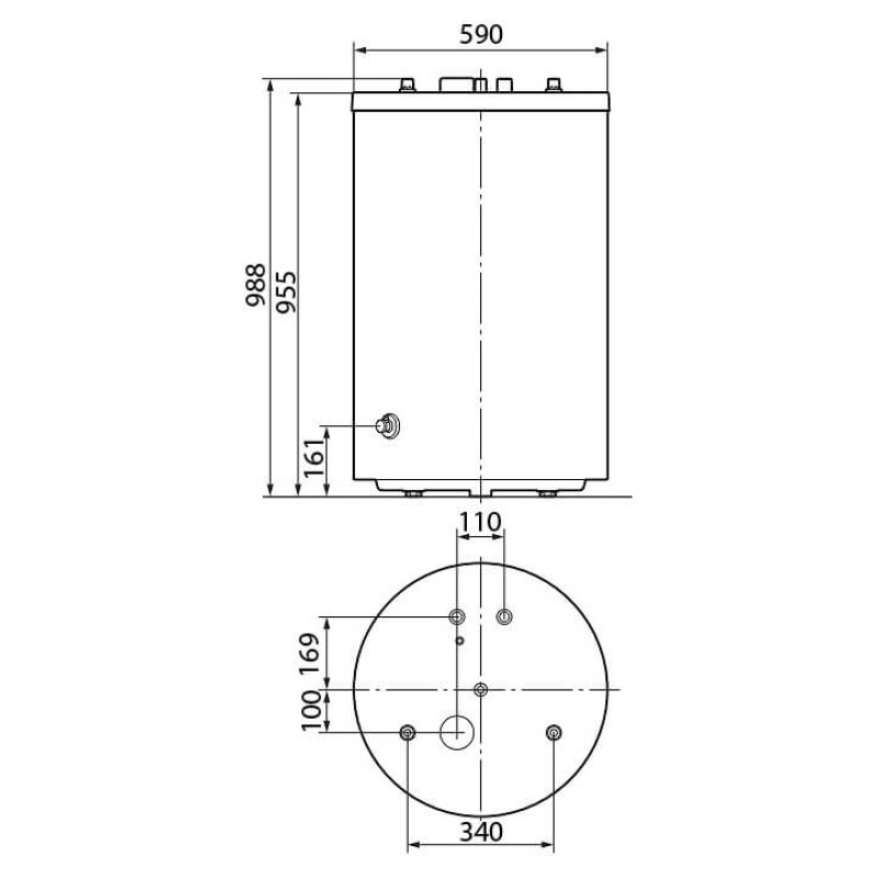 Protherm FE 150/6 BM, ємнісний  водонагрівач непрямого нагріву стаціонарний, об"єм 150 л (0010015964)