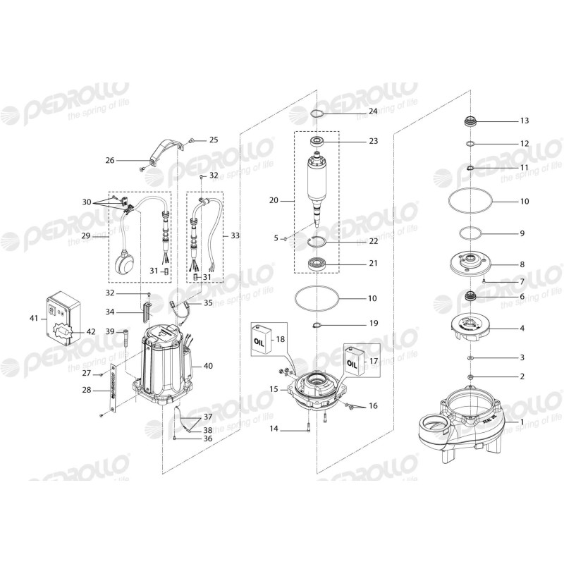 PEDROLLO Насос vxc 20/65 фекальний 48SGY9853A