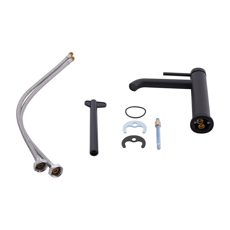 Qtap Змішувач для раковини Robin Чорний матовий (QTROB1060M10102B)