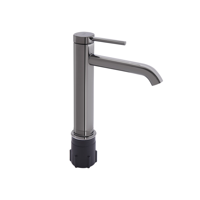 Qtap Змішувач для раковини Robin високий Чорний/Хром (QTROB1060H102K)