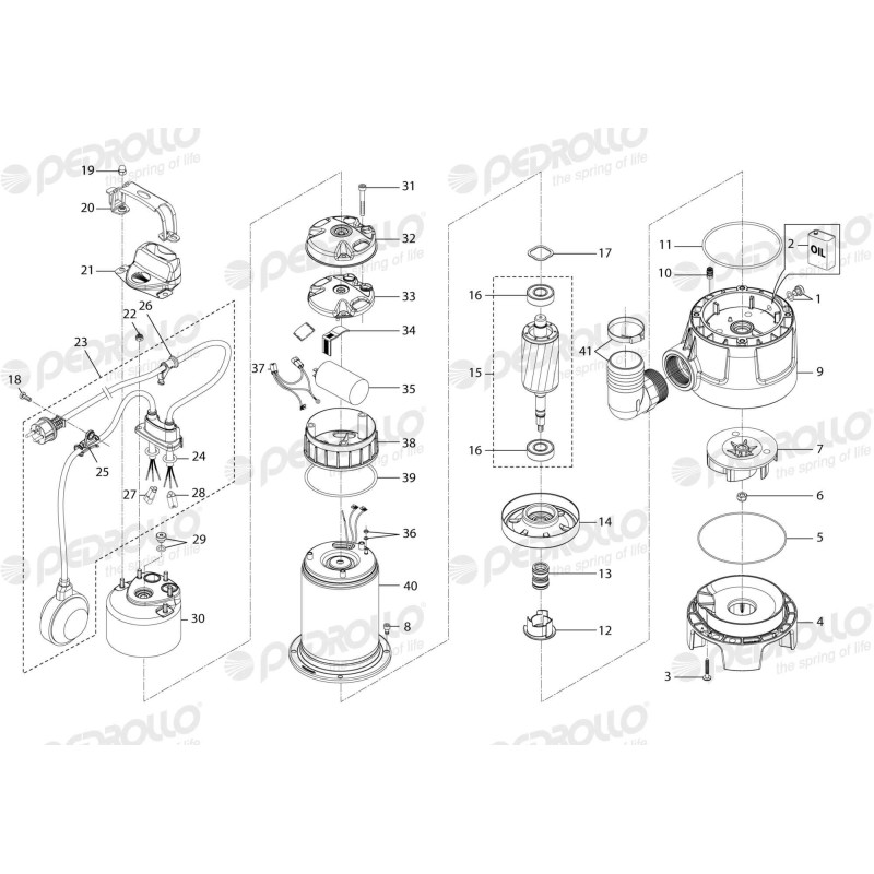 PEDROLLO Насос zxm 2/40-5 m фекальний 48SGM81A0A1
