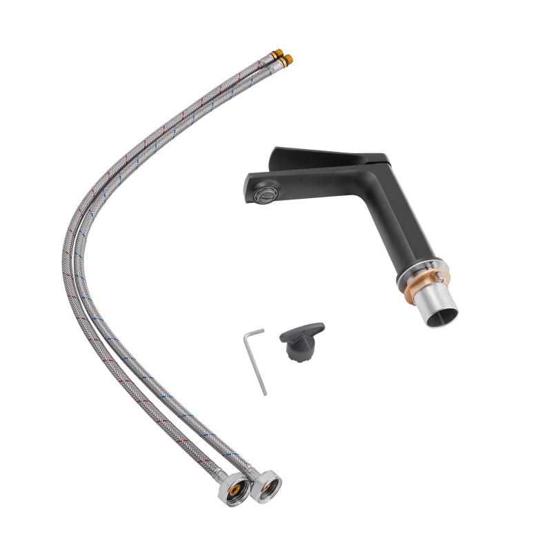 Qtap Змішувач для раковини Slavonice Чорний матовий (QTSLA1042103B)