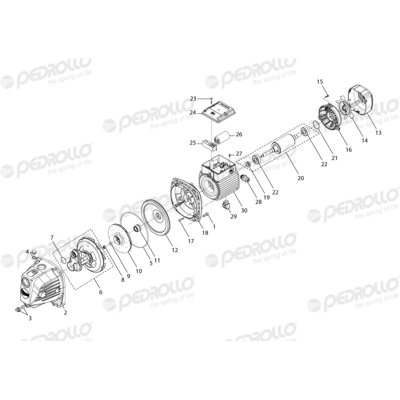 Насос самовсмоктуючий Pedrollo JCRm 2CL