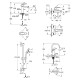 Grohe EUROSMART набір змішувачів для ванни+кухня (23324003+33300003+26907003+33202003), (UA123248М3)