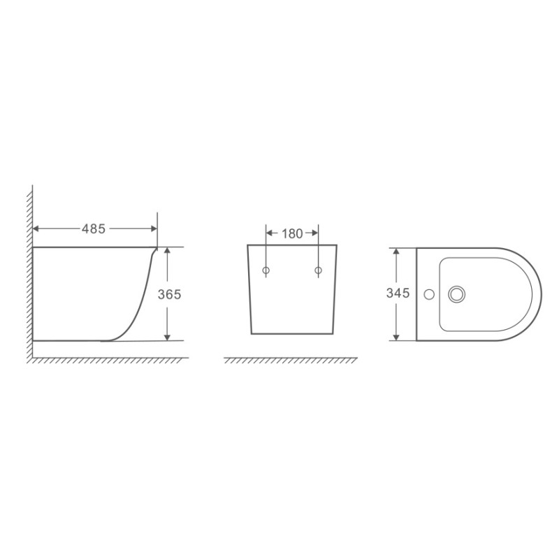 VOLLE Комплект: AVILA унитаз подвесной Rimless, c сидением +AVILA биде подвесное, (13-66-051+13-66-052)