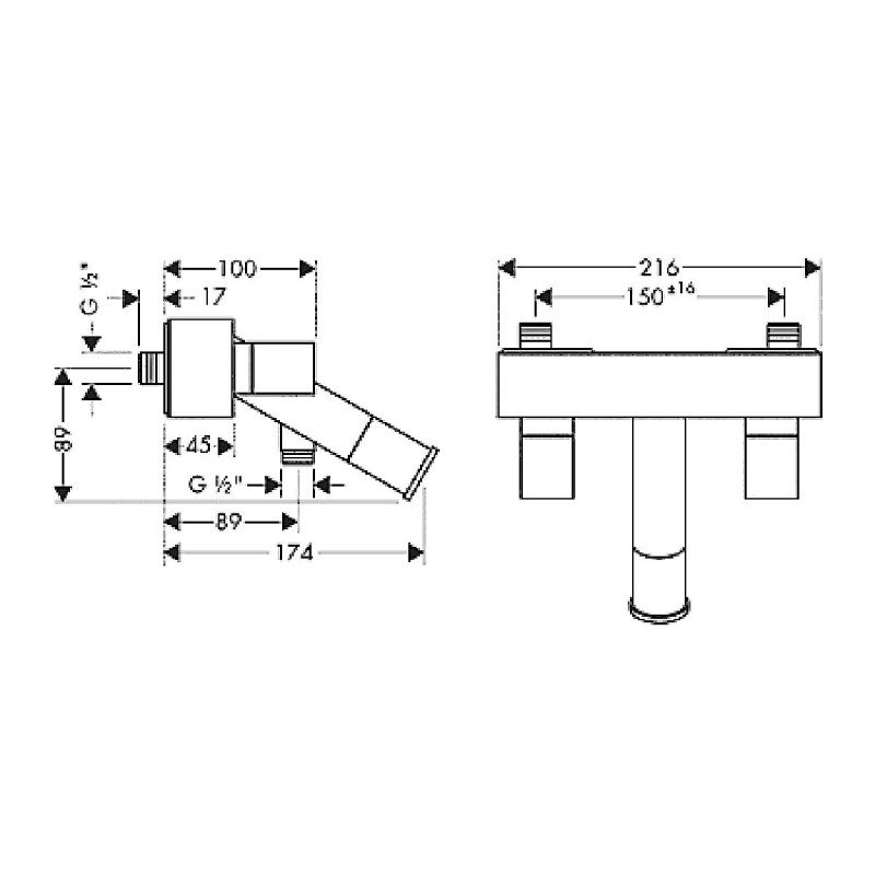 Axor Смеситель для ванны Hansgrohe Starck (10430810)